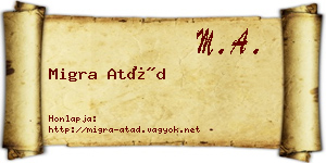 Migra Atád névjegykártya